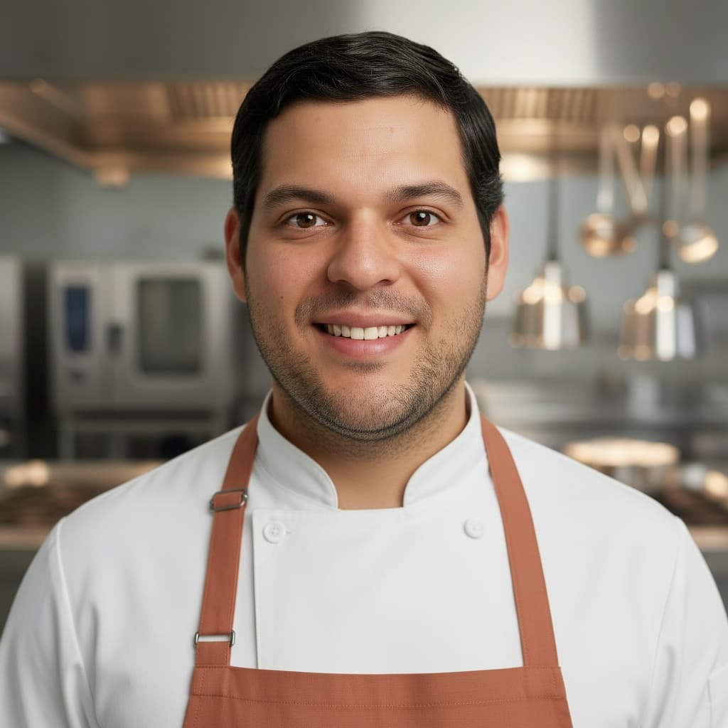 Franklin Pérez en la cocina